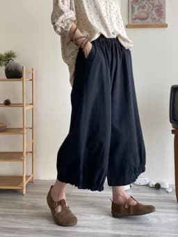 Johnature Summer New Cotton Bloomers Women New Japanese Solid Color Loose Versatile Elastic Pants Straight Wide-leg Pants