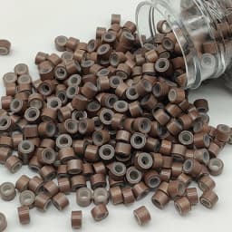 1000Pcs Hair Extentions Micro Rings Links Beads 5mm Silicone Lined Beads for Human Hair Extensions Tool-Multi-colored