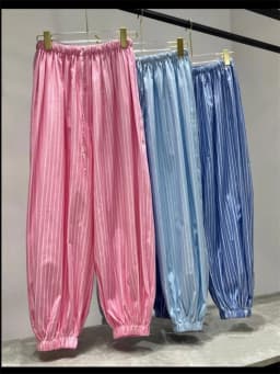 Tossy Striped Lace-Up Casual Women's Pants Patchwork Loose Streetwear Trousers High Waist Commute Clothes Female Bandage Pants