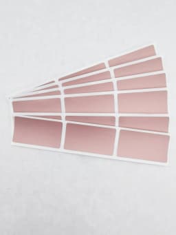 New 23x42mm 100pcs ROSE Gold Adhesive SCRATCH OFF Stickers DIY Password Hand Made Scratched Stripe Card Film