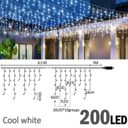 480LED Indoor Decor String Lights Christmas Ice Light Outdoor Waterproof 8 Modes Tgmer UK/US/EU Plug for Party Wedding Camping