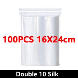 100Pcs Thicken Zipper Sealed Bags Clear Plastic Storage Bag for Small Jewelry Food Packing Reclosable Ziplock Sealing Bags