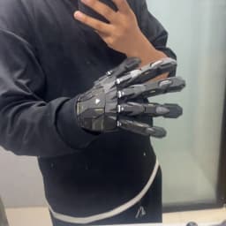 Gothic Techwear Exoskeleton Gloves 3D Printing Handmade Gluing Punk Mechanical Gloves Wearable Hand Armor Cosplay Props