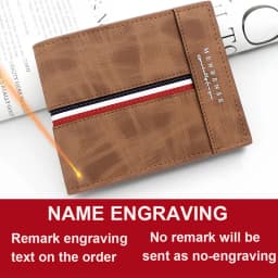 New Short Men Wallets Slim Card Holder Name Print Male Purses Luxury PU Leather Coin Pocket High Quality Small Men's Wallet