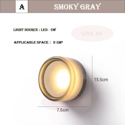 Modern Round Glass Wall Lamps LED Acrylic Corridor Aisle Lamp Minimalist Home Decor Living Room Porch Bedroom Bedside Wall Light