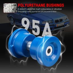 BEVINSEE 95A Polyurethane Rear Subframe Bushing Kit for BMW E36 3 Series 1992-1999 Non-TI, Replace 33319059300,33319059301