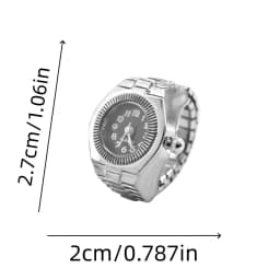 Creative Alloy Shell New Hot Selling Compact Finger Circular Arabic Numeral Scale Dial Couple Men's And Women's Ring Watch