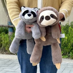 Crouching Sloth Plush Toy Simulation Fox Doll Small Raccoon Doll Crocodile Pillow Children's Gift