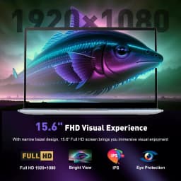 LENO 15.6" Laptop Ultra Slim Windows 11 Intel N3700 16GB RAM 2TB SSD Notebook Gamer 1920*1080 Display Office Study Computer PC