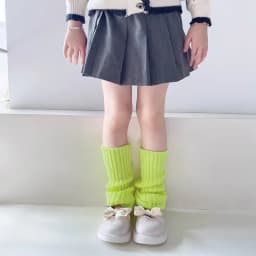 Autumn Solid Color Leg Warmers Middle Tube Socks Knitted Y2K Lolita Style Mid-Calf Socks for Children Girl