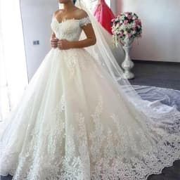 Customized Sexy Off the Shoulder Plus Size Wedding Dress Sequins Lace Appliques  Plus Size Bridal Tulle Mariage Vestido De Noiva