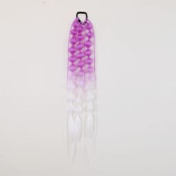 Synthetic 1Pcs Ponytail Extension Corlorful Bubble Braid Long Lantern Hairpieces Braided Ponytail with Hair Tie Straight Hairpie