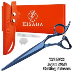 HISADA New Barber Scissors, 6.3-7.0 inch Professional Hair Cutting Scissors, Blind Hole Design Salon Scissors, Ergonomic Comfort