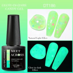 MEET ACROSS 7ml Orange Red Pink Gel Nail Polish Laser Sparkling Soak Off Semi Permanent Nail Art UV Gel Varnishes Spring Summer
