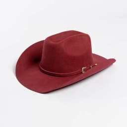 USPOP 100% Wool Felt Cowboy Hat with Belt Buckle 4 Sizes Wide Brim Jazz Hat Autumn Winter Fedoras