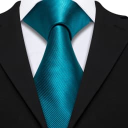 Barry.Wang Jacquard Water Duck Blue Men's Tie With Pocket Square Cufflinks Set Exquisiet Necktie For Male Wedding Business