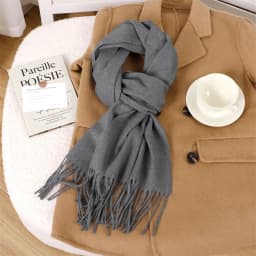 70Color Solid Winter Women Scarf Warm Thicken Cashmere Shawl Outdoor Tassels Pashmina Lady Wrap Windproof Scarves Fashion Luxury