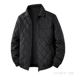 Plus Size Men's Winter Padded Jackets - Thick Quilted Baseball Collar Coats Warm Cotton-padded Outerwear for Fall & Winter