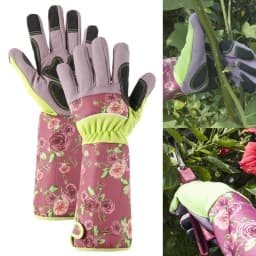 Elbow Protective Thorn Proof Ladies Garden Gauntlet with Long Sleeves Long Gardening Gloves for Women
