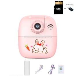Kids Instant Print Camera Thermal Printed Camera Children Digital Camera Video Toy Birthday Gift 32G Memory Card