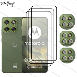 Full Cover Tempered Glass For Motorola Edge 70 Screen Protector Moto Edge 70 Camera Lens Protector Glass For Moto Edge 70 Glass