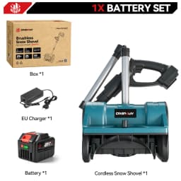 ONEVAN 3000W 300mm Brushless Electric Snow Plow Cordless Snow Sweeper Shovel Clean Street Courtyard For Makita 18V Battery Pin