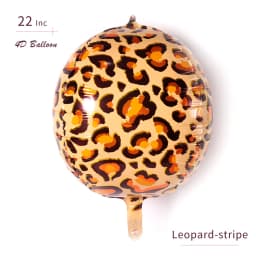 4/10Pcs 22inch 4D Round Animal Printed Leopard Zebra Tiger Giraffe Foil Balloons Jungle Safari Birthday Balloons Party Decor