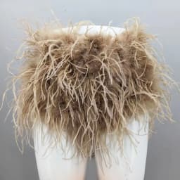 Real Ostrich Feather Fur Short Pants Hot Pants Sex Fashion 23A0409