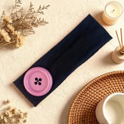 Dopamine Large Button Wave Dot Elasticity Headband Fashion INS Style Elastic Headband Sports Fitness Sweat-absorbent Hairband