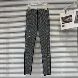 Dark Sexy Trendy Slim Fit Rhinestone Base Layer Pants for Women Autumn 2026 New Arrival Fashion plus Size Bottoms