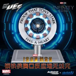In Stock Killerbody Licensed Iron Man Chest Arc Reactor Wireless Magnetic Charger Alloy Base Desktop Charging Station For Phones