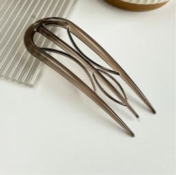 Geometric Resin Hair Fork Hairstyle Tools Waterproof Lazy Hairpin Hair Accessories Hanfu Accessories Leaf U-shaped Hair Stick