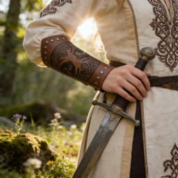 Medieval PU Leather Gauntlet Wristband Medieval Arm Bracers Punk Bracer Wrist Guards for Halloween Warrior Knight Photo Belt