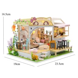 Wooden Dollhouse Kit Handmade Building Model 3D Puzzle Assembly Toy Miniature Doll House With Furniture Lighting Birthday Gifts