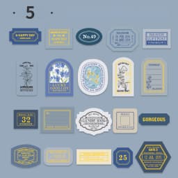Mr. Paper Light Retro Label Box Stickers Writable Sealing Sticker Decoration Handbook Stickers Aesthetic Stationery 40pcs/box