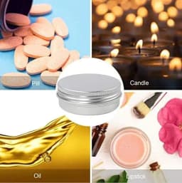 5-10pcs 5g - 100g Empty Aluminum Tins Cans Silver Metal Round Cans with Screw Lid for Salve Spices Candles Lipstick