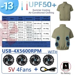 Summer 3 Fans 4 Fans Air Conditioning Cooling Vest Men Women Outdoor Jacket Sun Protection Windbreaker Travel Fishing Sports