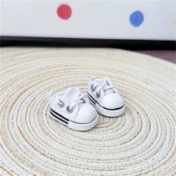 3.5cm Doll Canvas Shoes Leather Shoes For 15 17 cm For Labubu Doll Mini 1/6 BJD OB27 10cm Cotton Doll Clothing Outfit Accessory