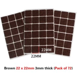 3-72Pcs Felt Chair Leg Pads 3mm Thick Floor Scratch Protector Mat Mute Non-slip Self Adhesive DIY Furniture Accessories