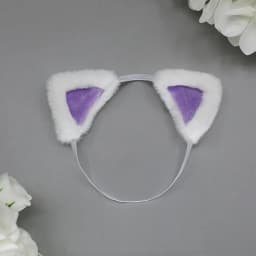 20cm Dolls Accessories Cute Plush Cat Ear Headband Hairy Tail For Cotton Stuffed Toys Headwear Idol Dolls Hair Decor