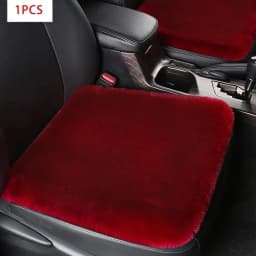 Plush Rabbit Fur Car Seat Cushion Winter Warmth Thick Wool Square Multicolor Cushion for Main Driver or Co-pilot Cover Universal