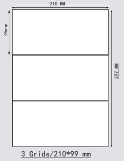 Matte White A4 Printable Sticker Label Long Strip Sticker Blank Rectangular Print Stickers for Shipping Mark, Product Label Tags