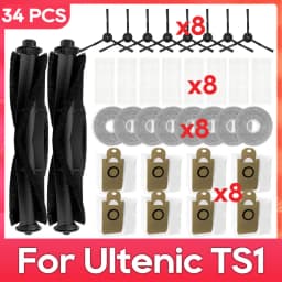Compatible with Ultenic TS1 Parts Accessories Main Side Brush Filter Mop Dust Bag Robot Vacuum Cleaner Kits