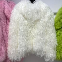 YOLOAgain High Collar Real Mongolia Sheep Fur Jacket For Women 2025 Winter Coats Outerwear