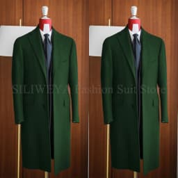 Simple Classic England Style Cotton Overcoat Men Thick Custom Made Single Breasted Pocket Coat Casual Winter Warm Jacket