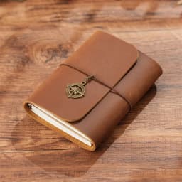 A5 Three Fold Journal Real Leather Notebook Refillable Vintage Style Diary Traveler Note Books Back to School Gift