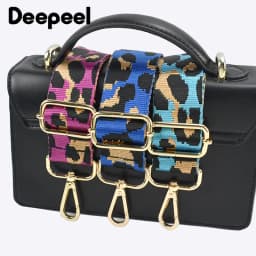 1Pc Deepeel 38mm Women Jacquard Bag Belts Leopard Shoulder Crossbody Straps Adjustable Webbing Strap DIY Bags Accessories