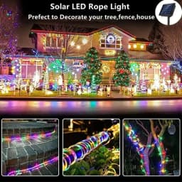 Outdoor Solar Lights Garland Rope String Lights 7-32M LED Garden Garland Waterproof Tube Lamp for Garden Christmas Decoration
