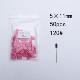 50PCS Green Nail Sanding Caps Bands With Rubber Drill Polishing Nail Art Rotating Remove Burrs Manicure Pedicure Accessory Tool