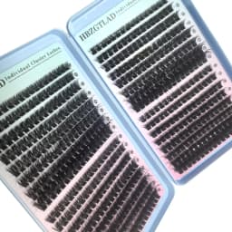 HBZGTLAD 32rows Fluffy Thick Eyelash Clusters Wispy Individual Lashes 30D-100D Mix Eyelash Extensions False Eyelashes